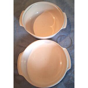 Tupperware Tupperwave Stacker bowl and lid set 1 3/4 qt for microwave almond